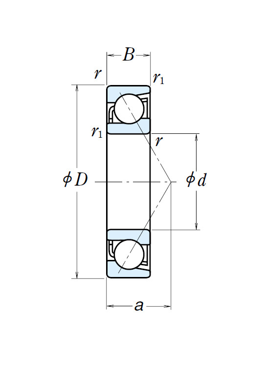 NSK NIB 7303AW 1PCS 17x47x14 Single Row Angular Contact Ball Bearing