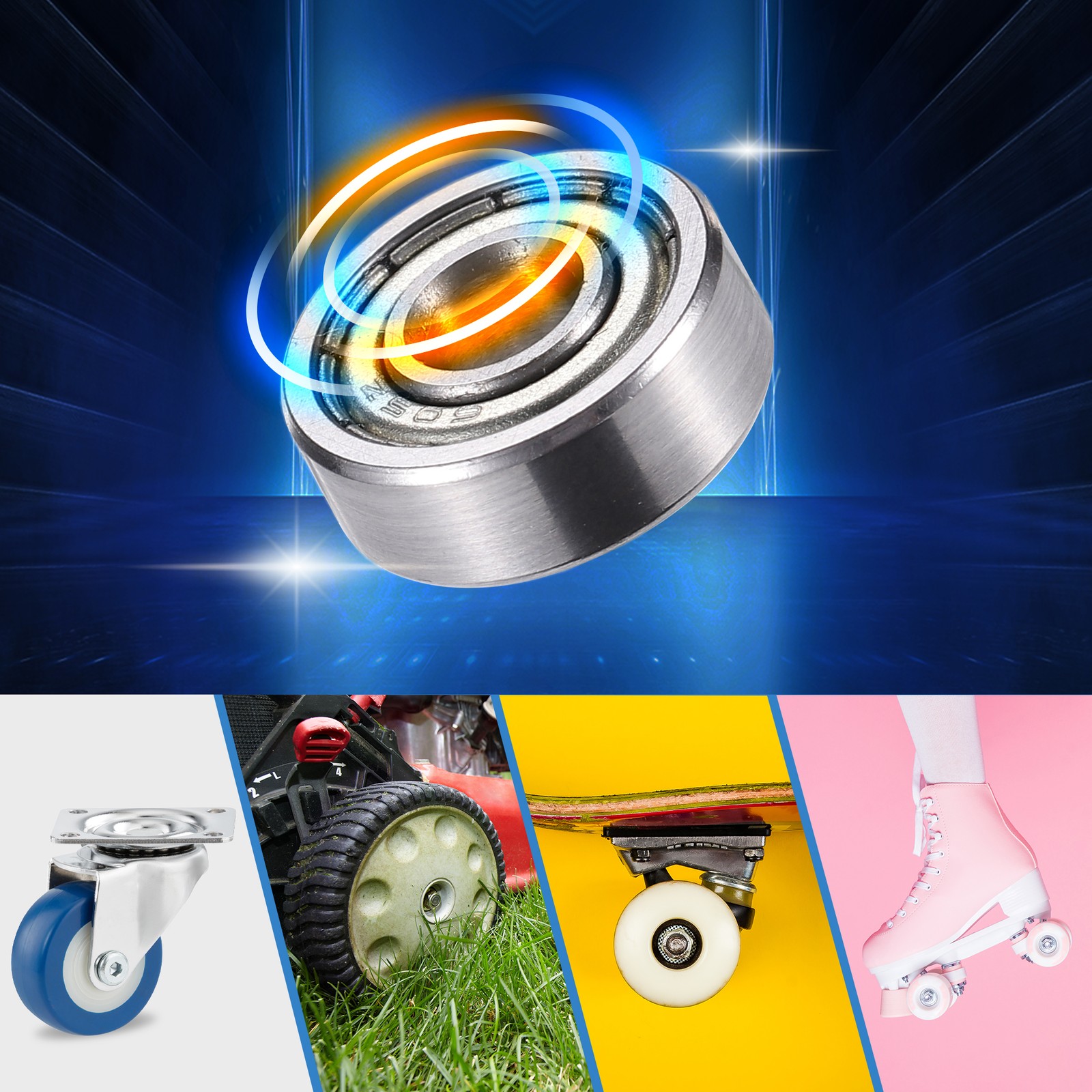 10pcs 605ZZ 5x14x5mm Double Metal Shield Single Row Deep Groove Ball Bearings