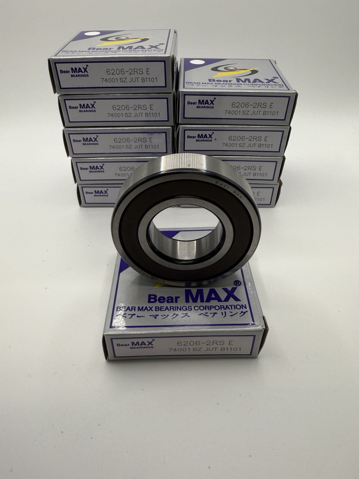10 pcs BearMAX 6206-2RS 30x62x16mm Rubber Seal Deep Groove Ball Bearings 62062RS