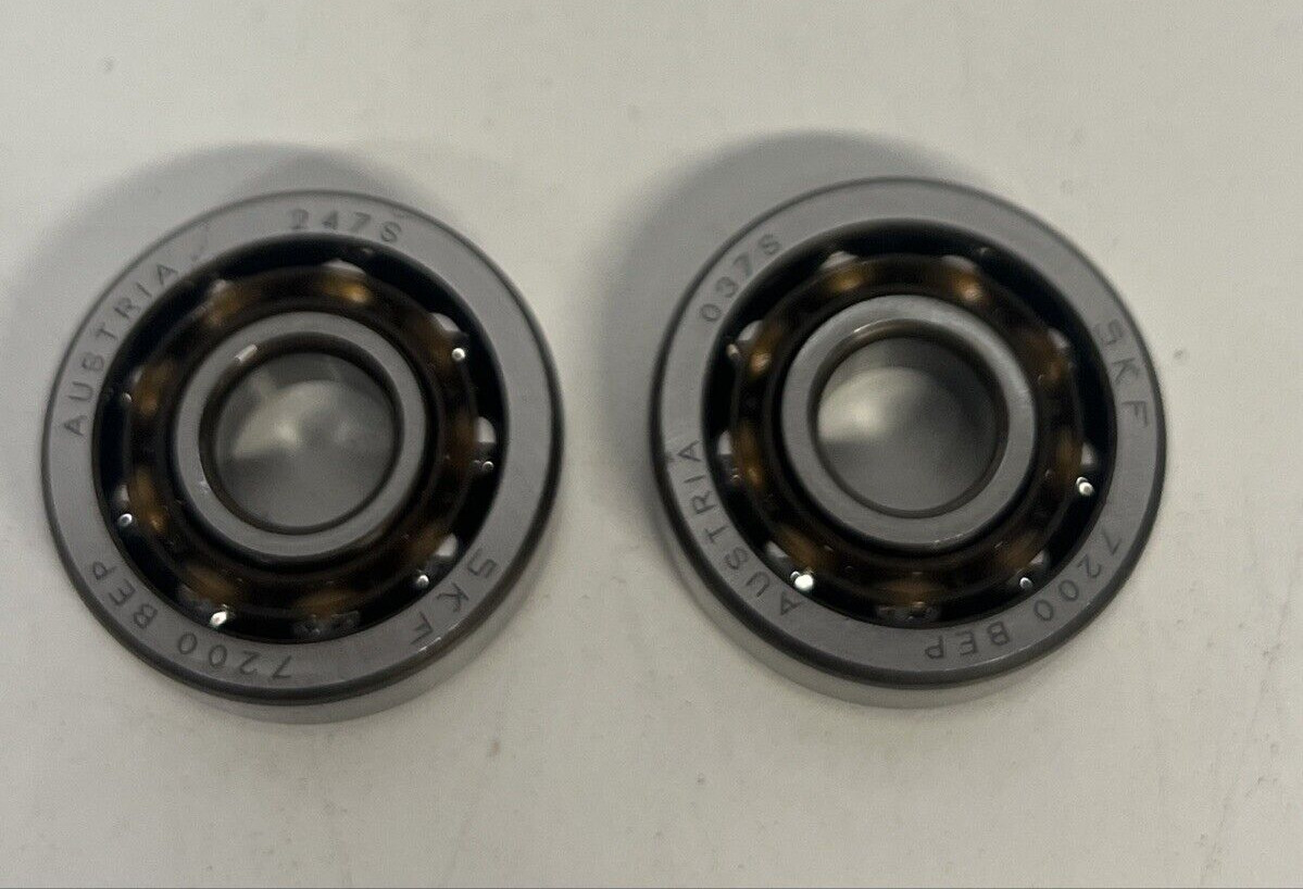 (Pack of 2QTY) 7200 BEP Angular Contact Ball Bearings, Single Row 10x30x9 mm