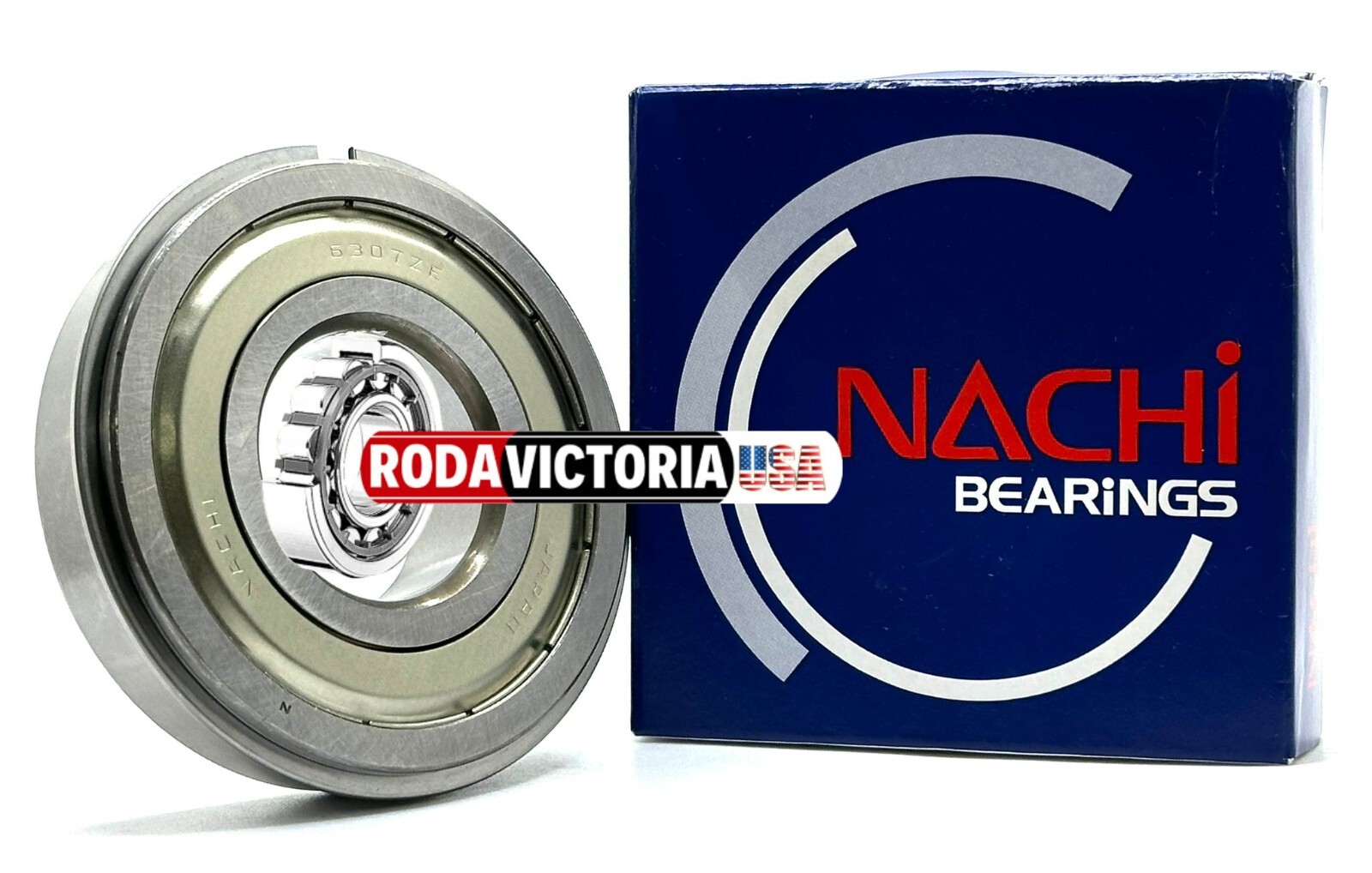 NACHI JAPAN 6307 ZZ NR BALL BEARING, METAL SHIELDED + SNAP RING 35x80x21mm
