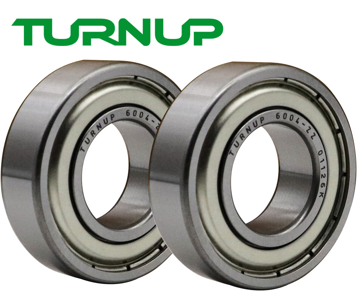 2PACK USA TURNUP 6004-ZZ 20X42X12MM Double Metal Seal Ball Bearings