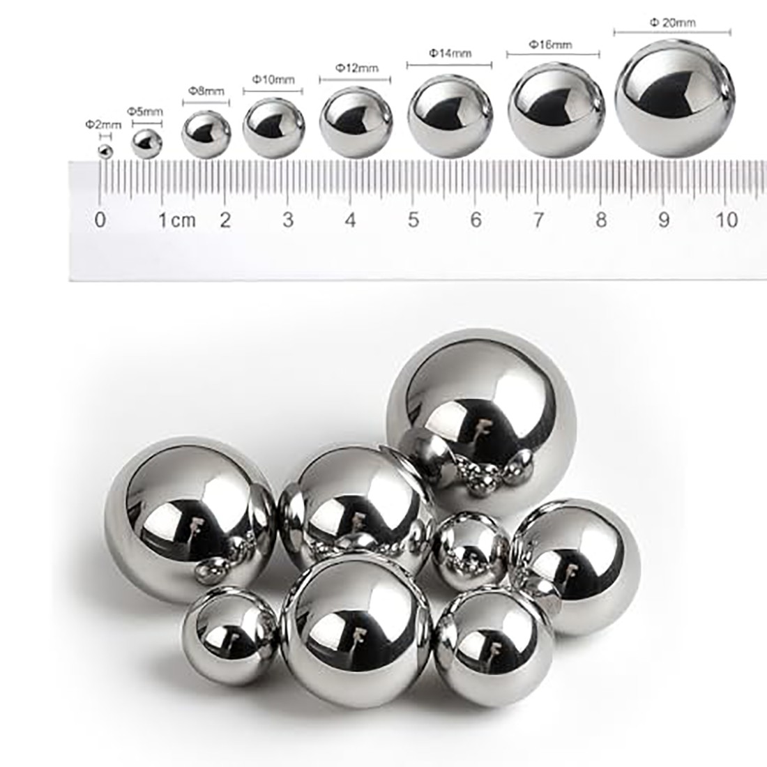 Multiple micro sizes 1mm~20mm Catapult / Slingshot Carbon Steel Ball Bearings
