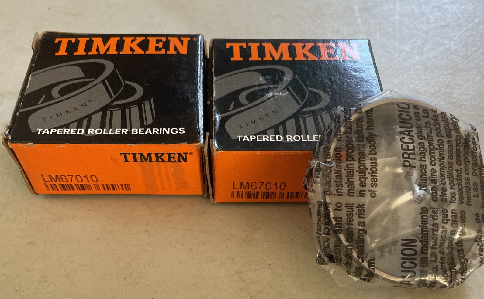 Lot Of 2 Timken LM67010 Tapered Roller Bearing Cup