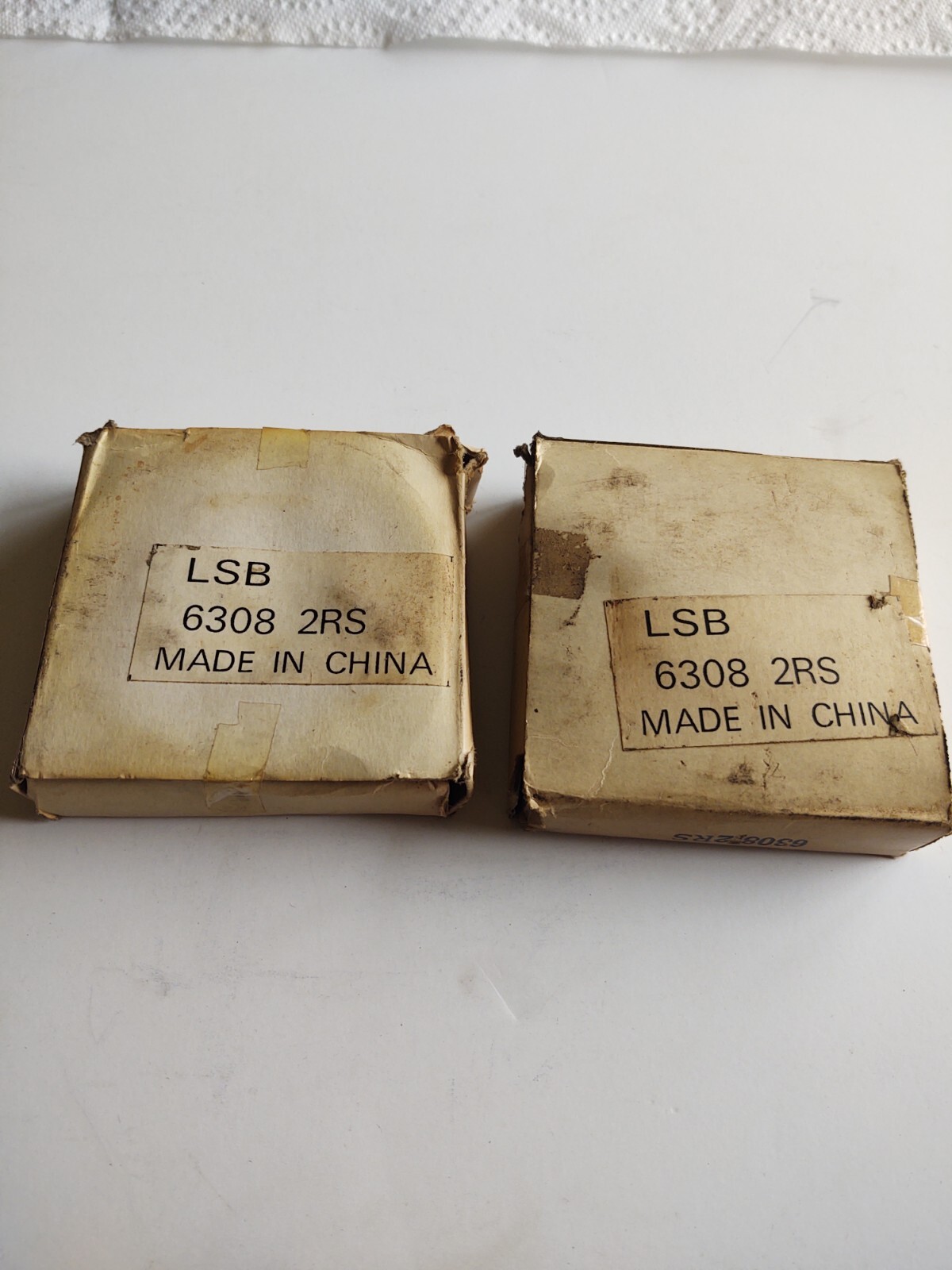 Lot of (2) LSB 6308 2RS Double Rubber Seal Ball Bearings