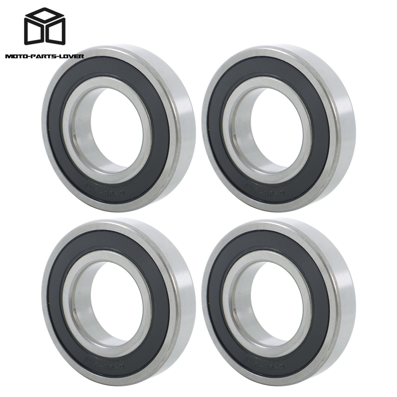 4pcs 6208-2RS Rubber Sealed Bearings 40mm x80mm x18mm