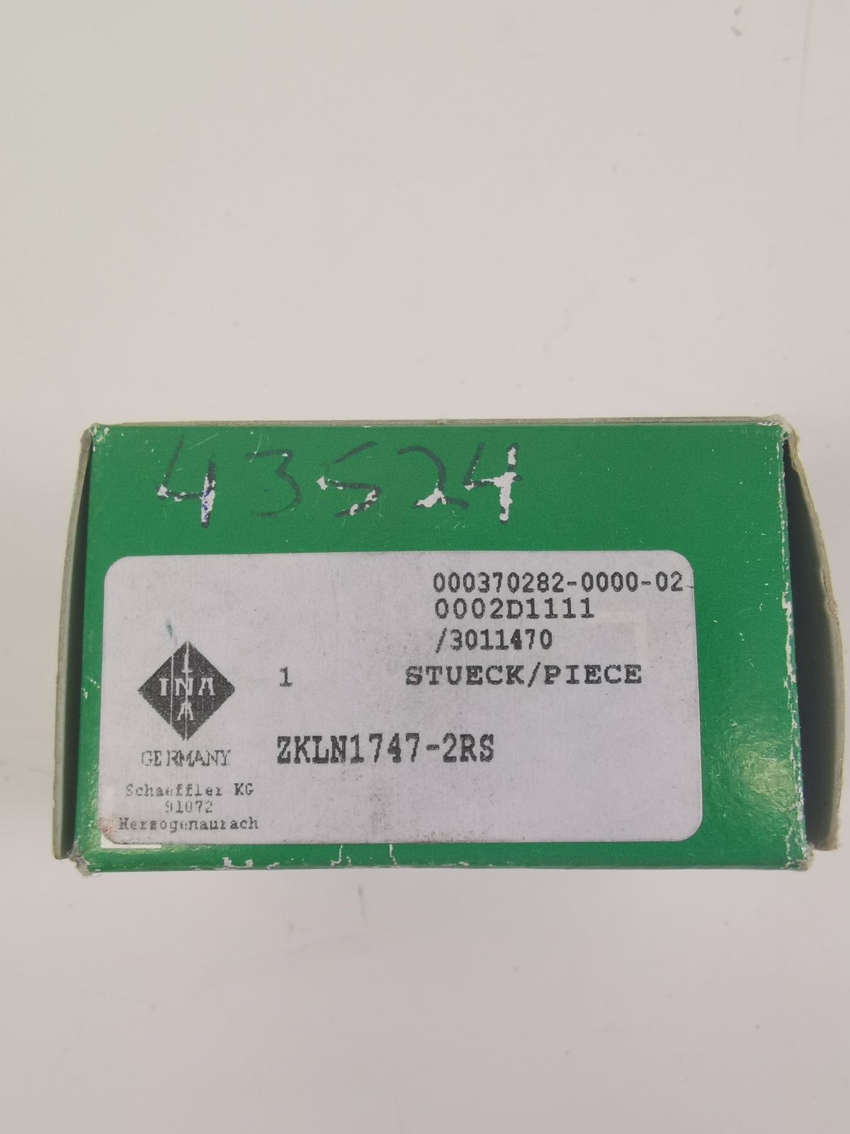 INA/FAG ZKLN1747-2RS Angular Contact Thrust Ball Bearing Schaeffler Technolog…