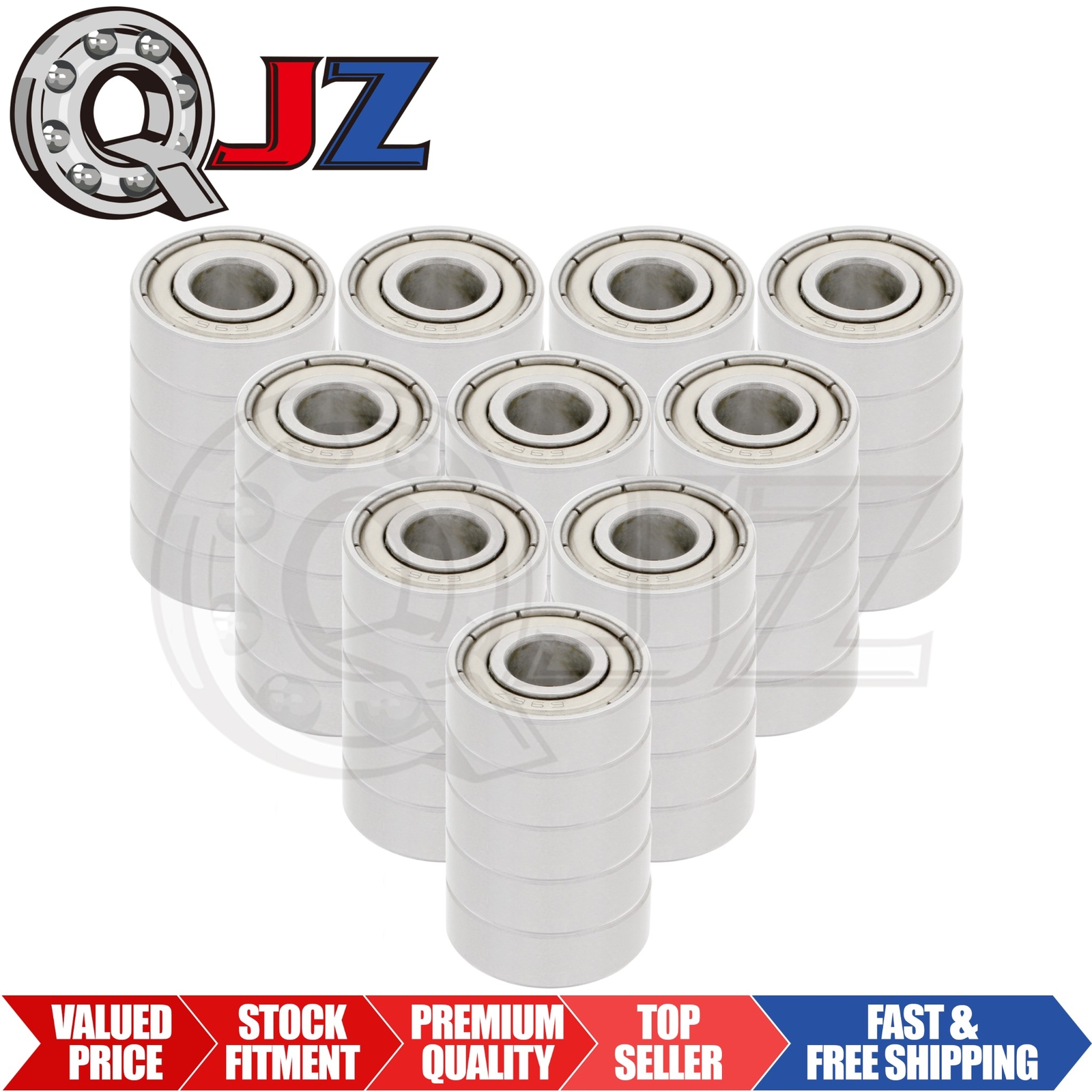 [Qty.50] New 696-ZZ Miniature Shielded Ball Bearing [6mm Bore x 15mm OD x 5mm W]