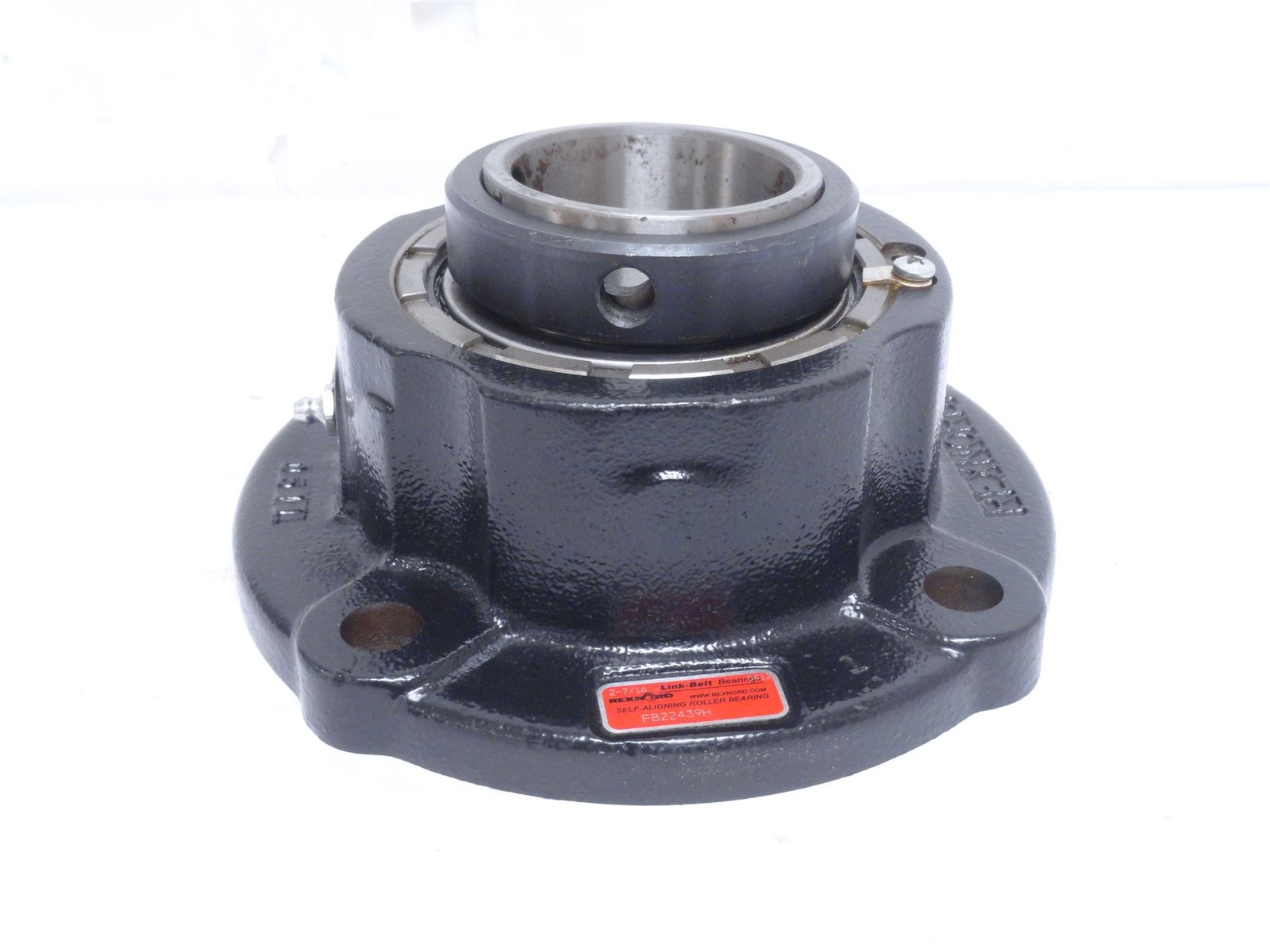250945 Old-Stock; Rexnord FB22439H Flanged Roller Bearing; 2-7/16″ID; 4-Bolt