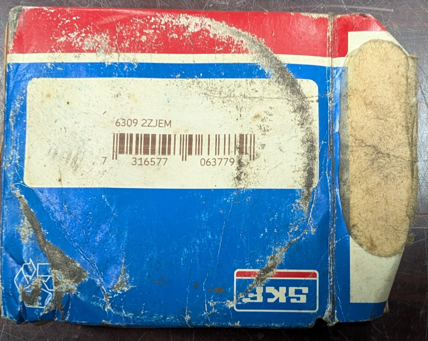 🤪 SKF RADIAL DEEP GROOVE BALL BEARING 45MM ID 100MM OD 6309 2ZJEM