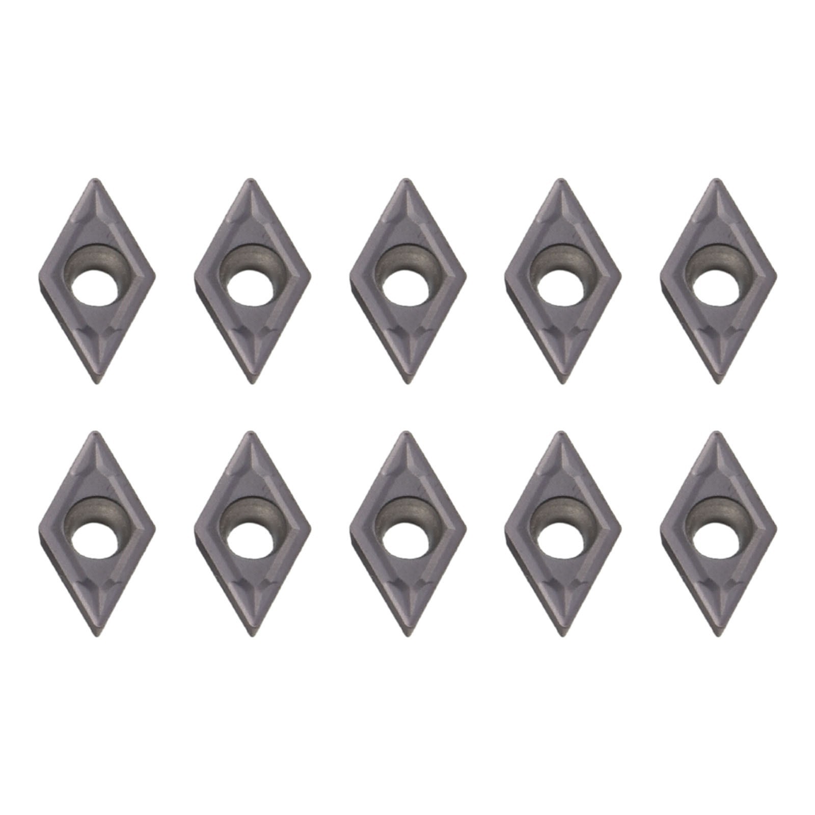 10PC DCMT21.51 DCMT070204 VP15TF Carbide Inserts For Lathe Turning Tool Holder