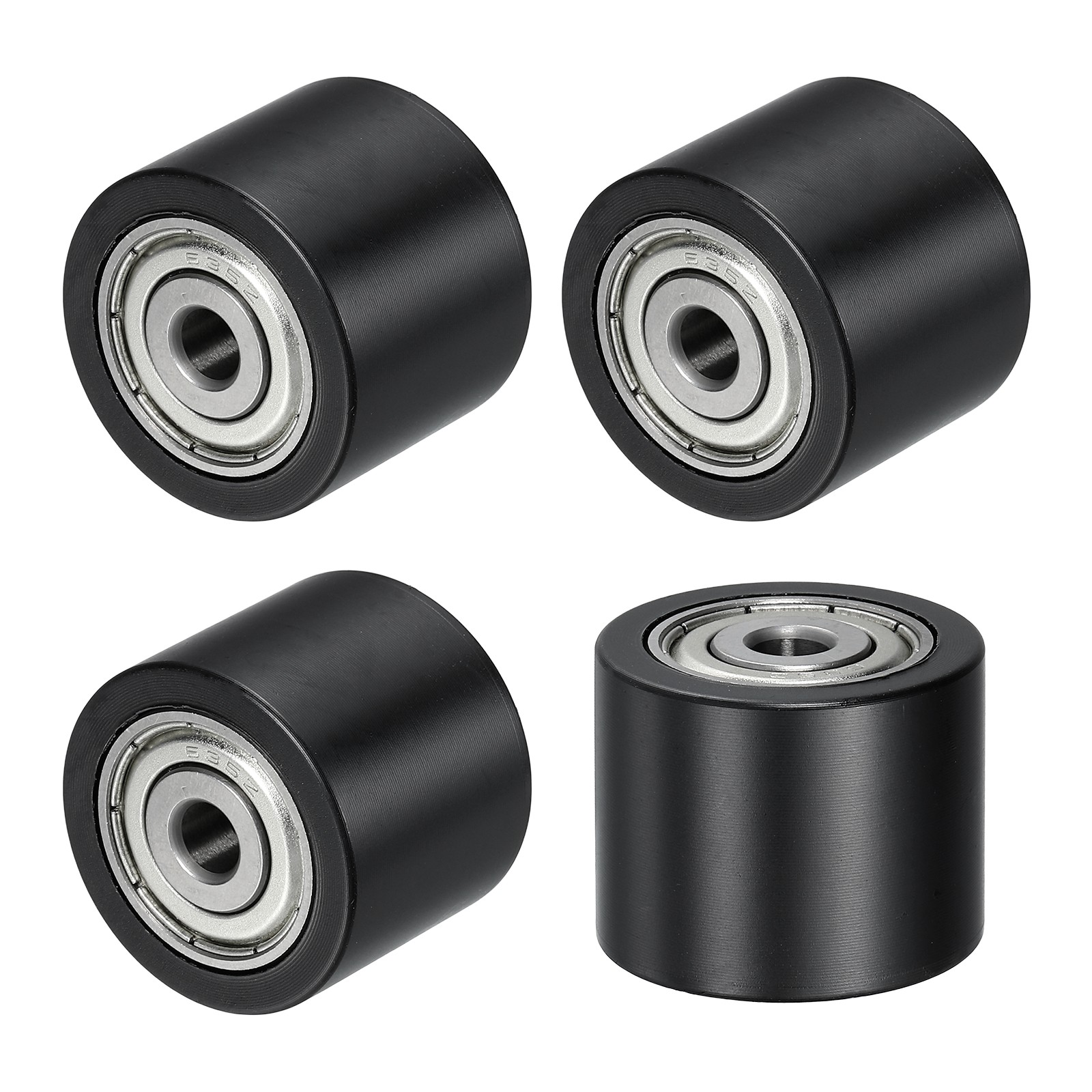4Pcs POM Roller Wheel with Bearings, 5mm x 25mm x 20mm Bearing Pulley