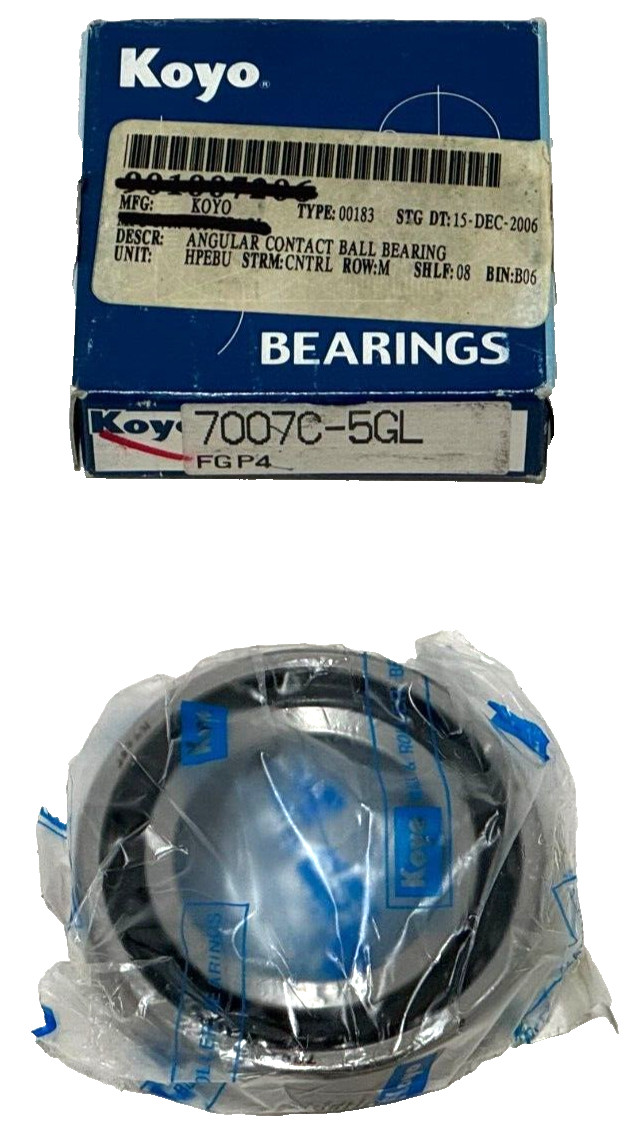 NEW IN BOX Koyo 7007C-5GL Angular Contact Ball Bearing