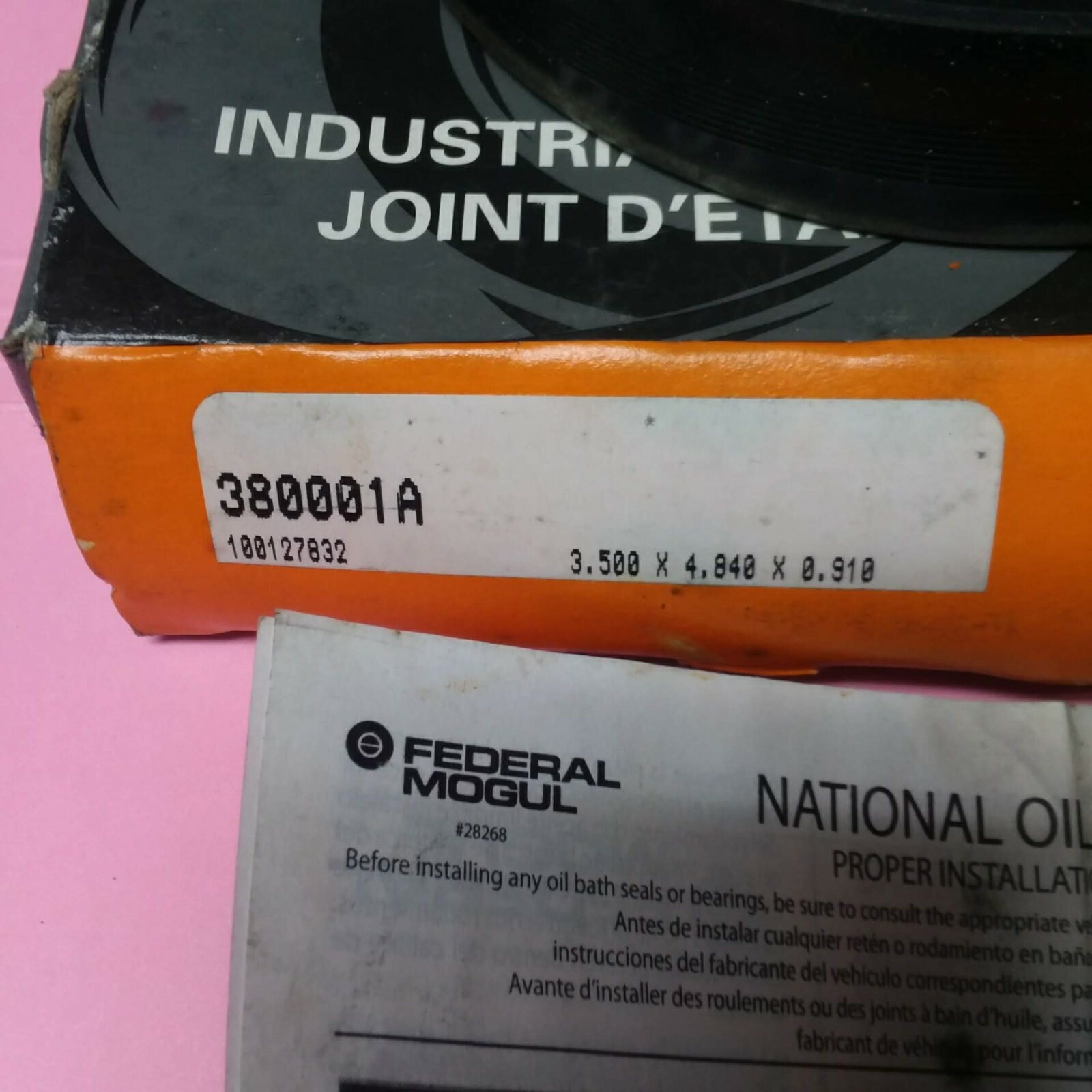 TIMKEN NATIONAL SEALS 380001A Silicone Oil Seal – Solid 3.500 in Shaft, 4.847 in