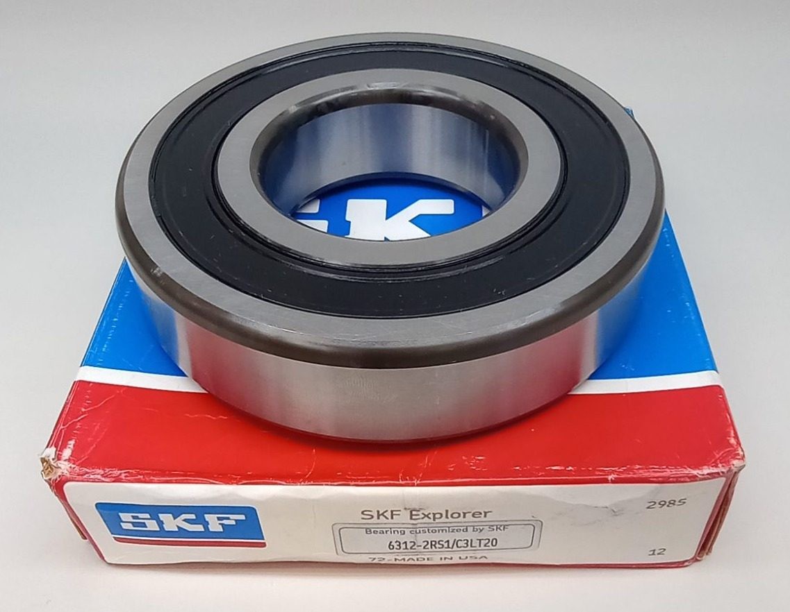 SKF 6312-2RS1/C3LT20 Ball Bearing Deep Groove 60X130X31mm Double Sealed