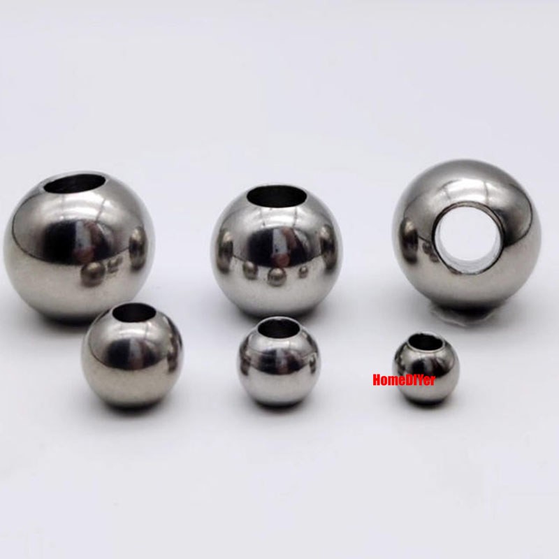 Dia 2mm-60mm Solid Stainless Steel Through Hole Balls Smooth Drilling Steel Ball