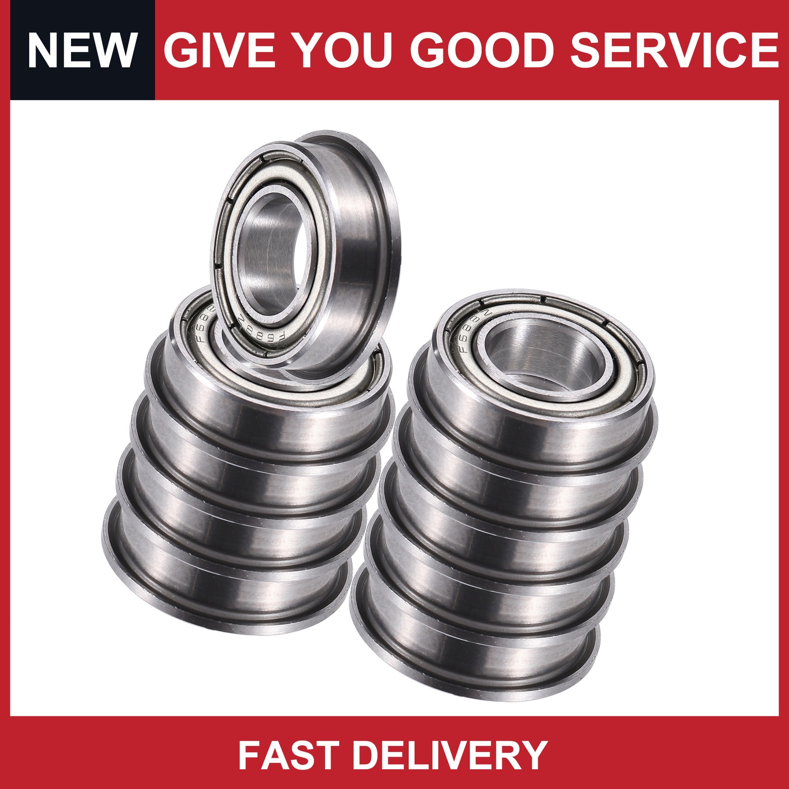 10pcs F688ZZ 8x16x5mm Double Metal Shield Deep Groove Ball Bearings
