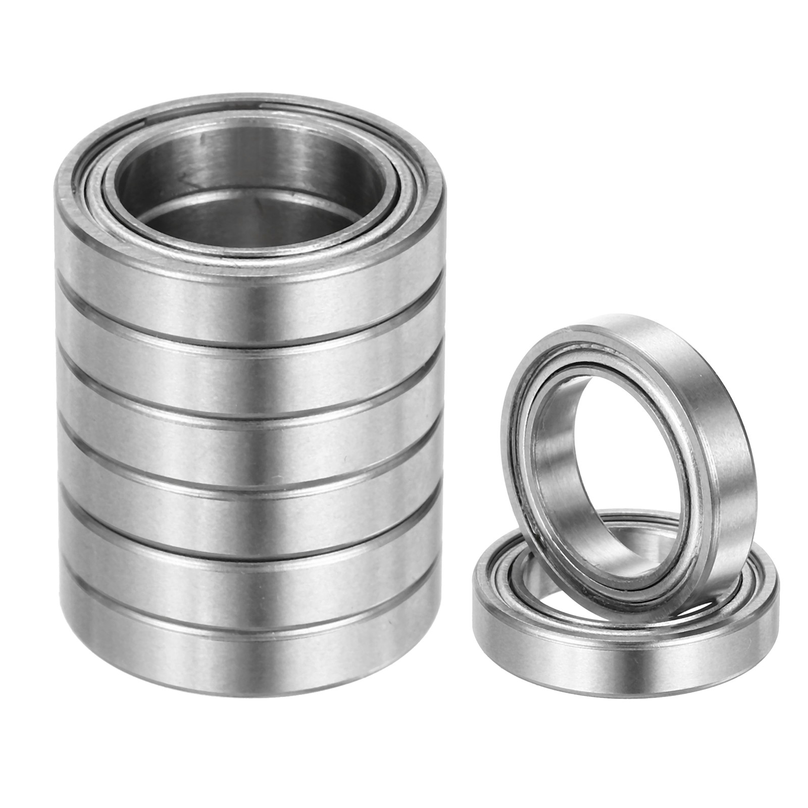 8pcs R1212ZZ 1/2″ ID x 3/4″ OD x 5/32″ Height Z3 Ball Bearings Silver Tone