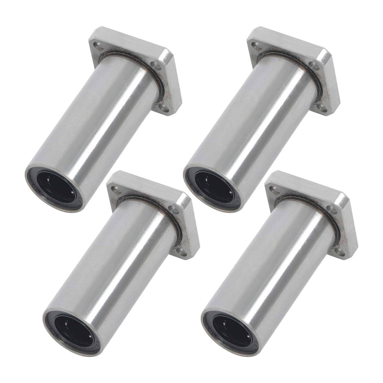 4 Pack LMK20LUU Linear Bearing 20x32x80mm Extra Long Square Flange Steel Cage