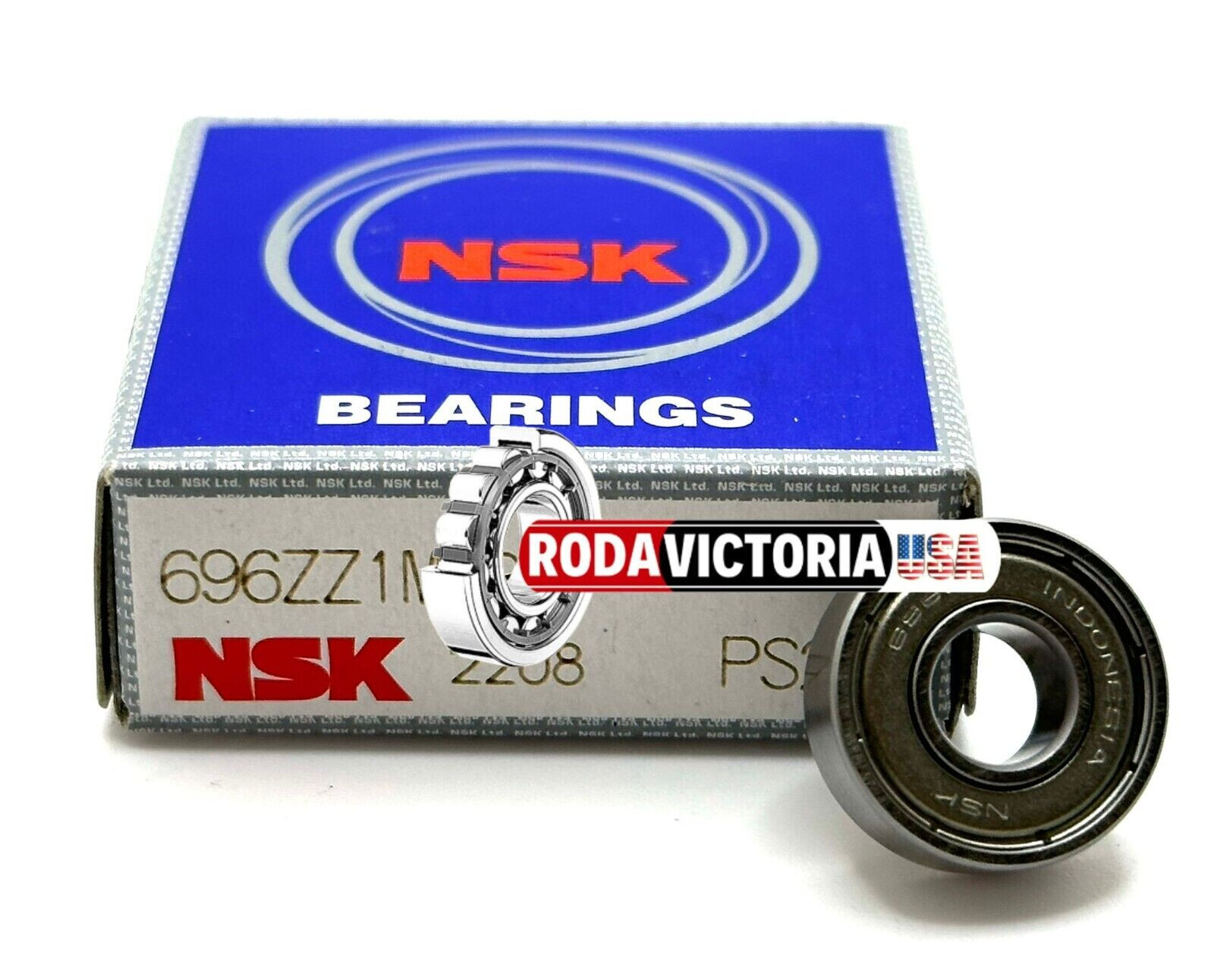 NSK 696 ZZ C3 DEEP GROOVE BALL BEARING, METAL SHIELDED 6x15x5mm