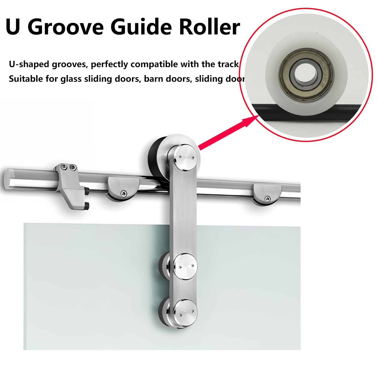 Preamer 5PCS Plastic Pulley Roller Wheel, 8x30x10mm Nylon 8x30x10mm, White