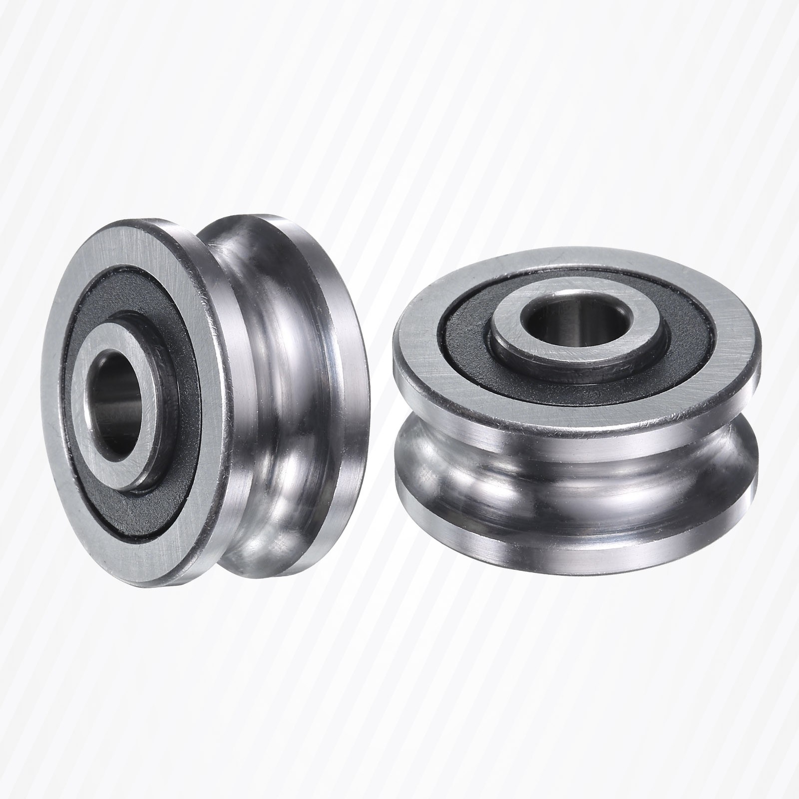 6Pcs SG25 Deep U Groove Ball Track Guide Bearing 8mmx30mmx14mm, Silver