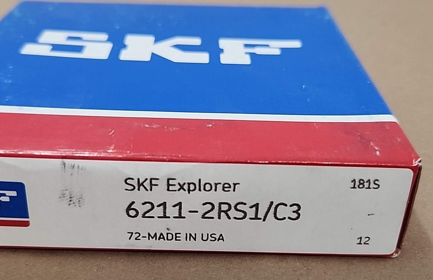*FACTORY SEALED* SKF 6211-2RS1/C3 Deep Groove Ball Bearing 🇺🇸 Made + Warranty!