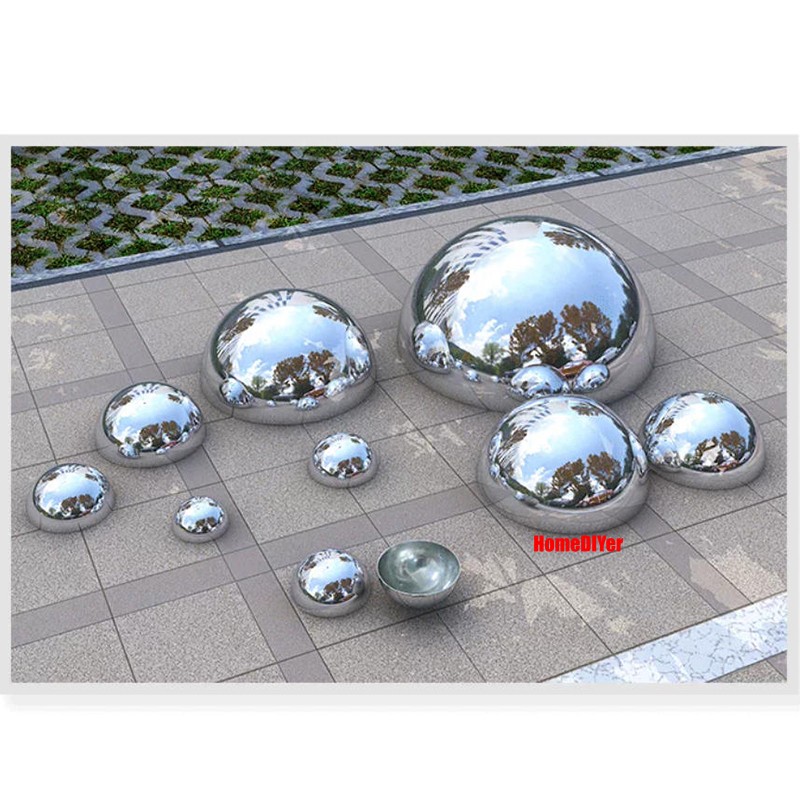 304 Stainless Steel Half Hollow Ball Metal Sphere Hemispheres Gazing Globe Balls