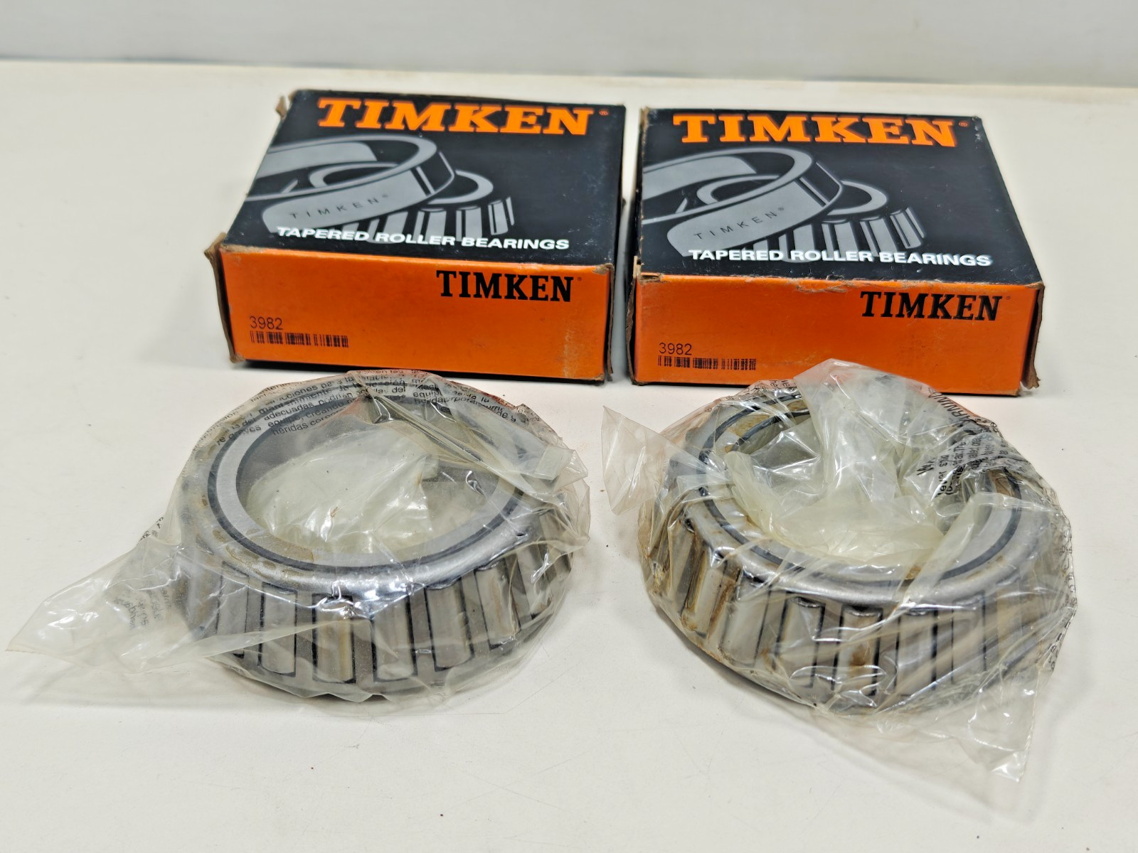(2Pcs) 3982 Timken Tapered Roller Bearing Cone Only Timken 3982 USA LOT OF 2 PCS