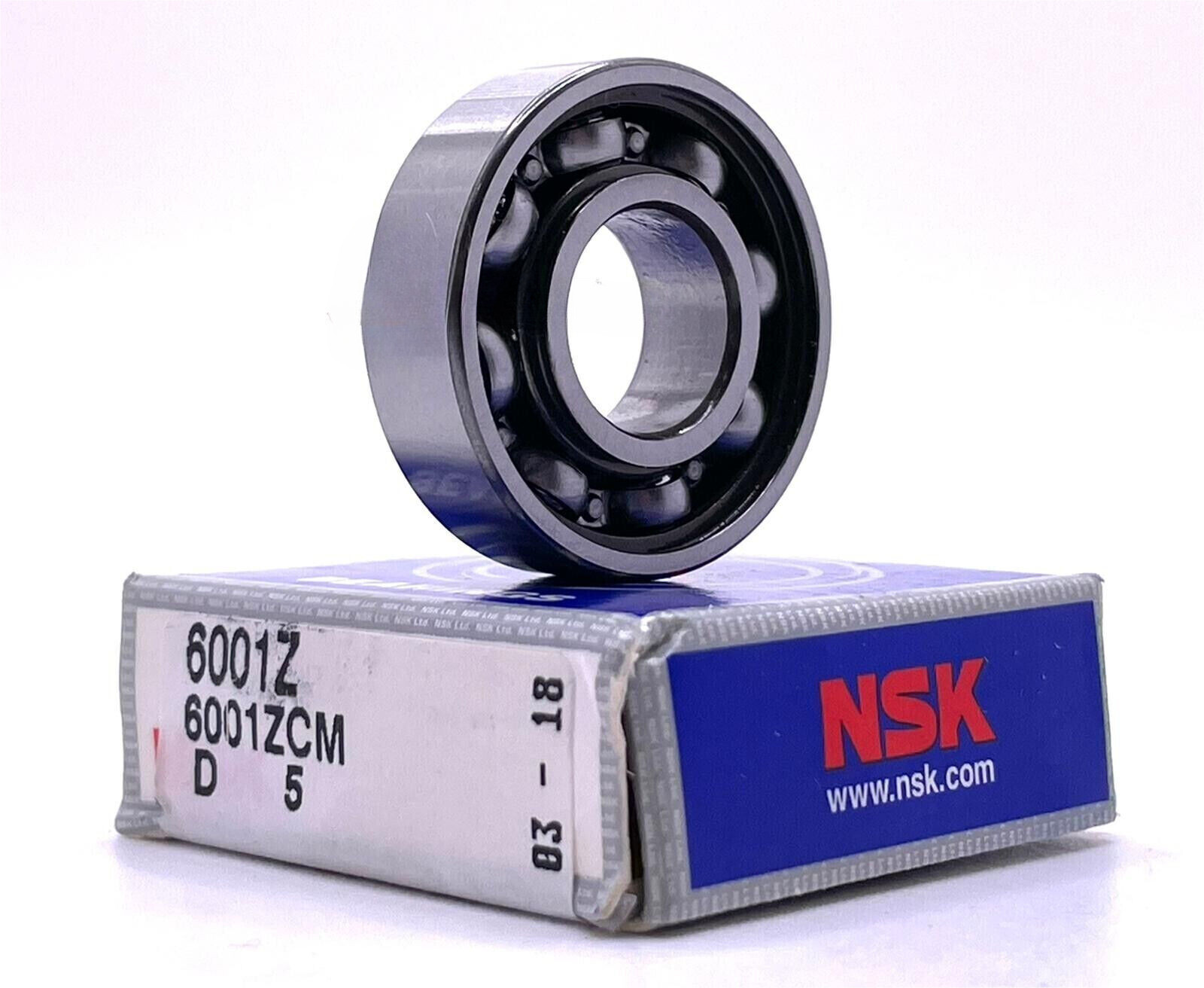 NSK 6001 Z CM Bearing Metal Seal, OPEN ONE SIDE 12x28x8 mm