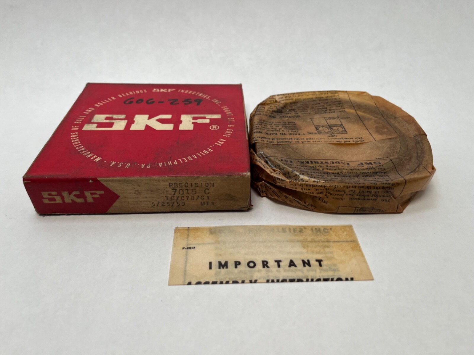 SKF 7015CTCC78G1 Angular Bearing 75x115x20 mm 7015C 7015-C-TC-C78-G1 USA