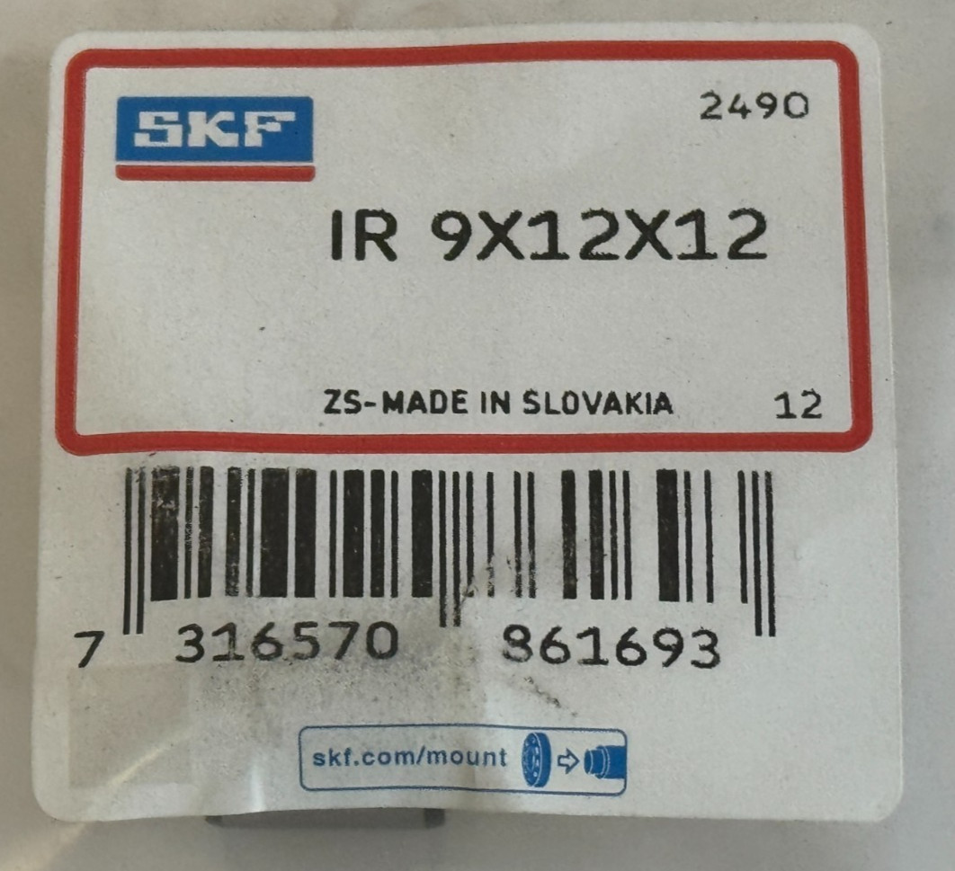SEALED SKF IR 9X12X12 Needle Bearing IR-9X12X12