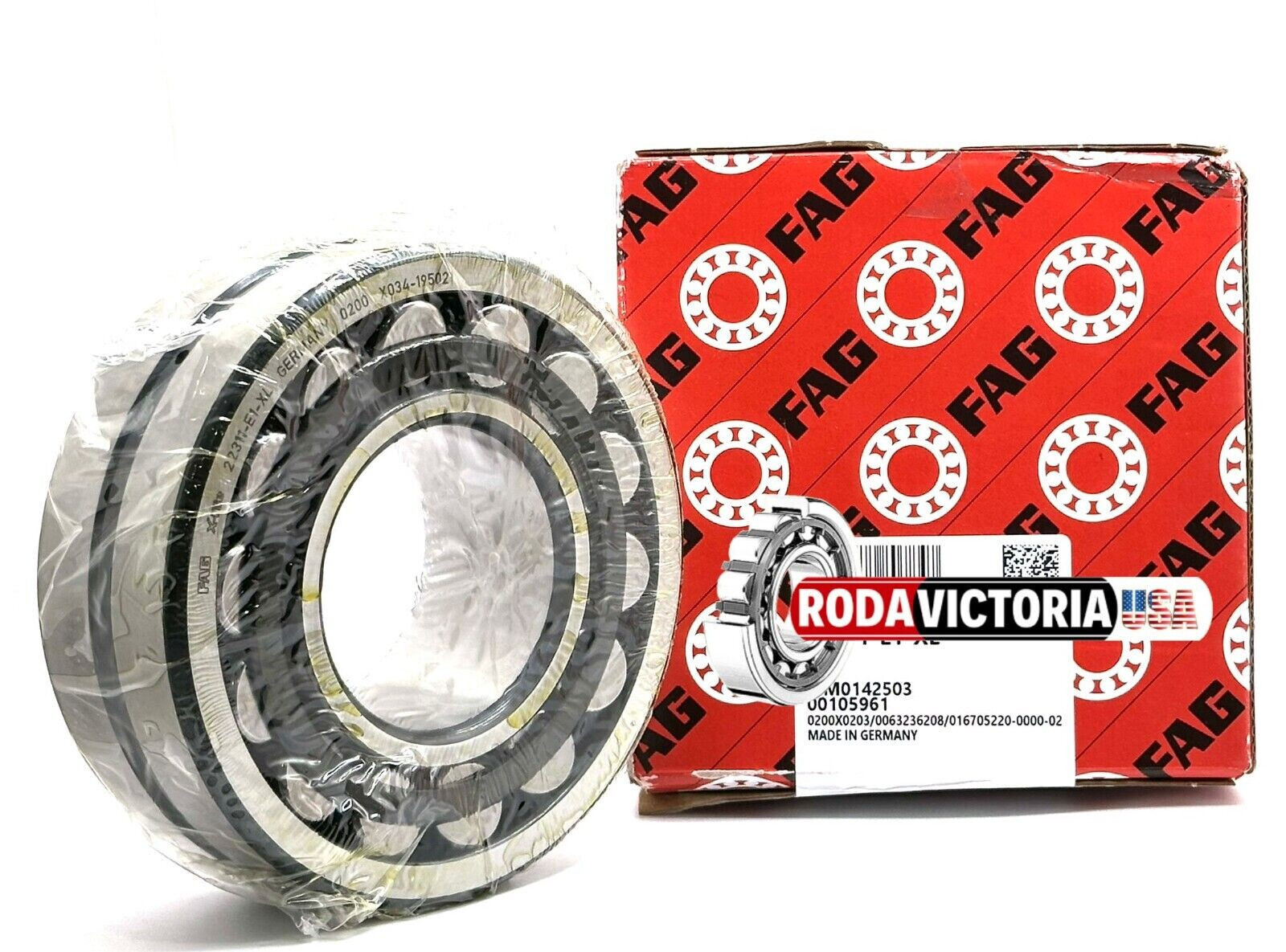 FAG GERMANY 22311 E1 XL C3 SPHERICAL ROLLER BEARING 55x120x43mm