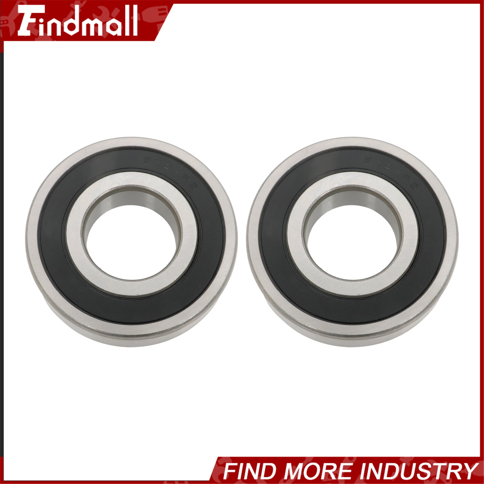 Findmall 6307-2RS Bearings 2 Pack 35x80x21mm Premium Rubber Seal Low Noise