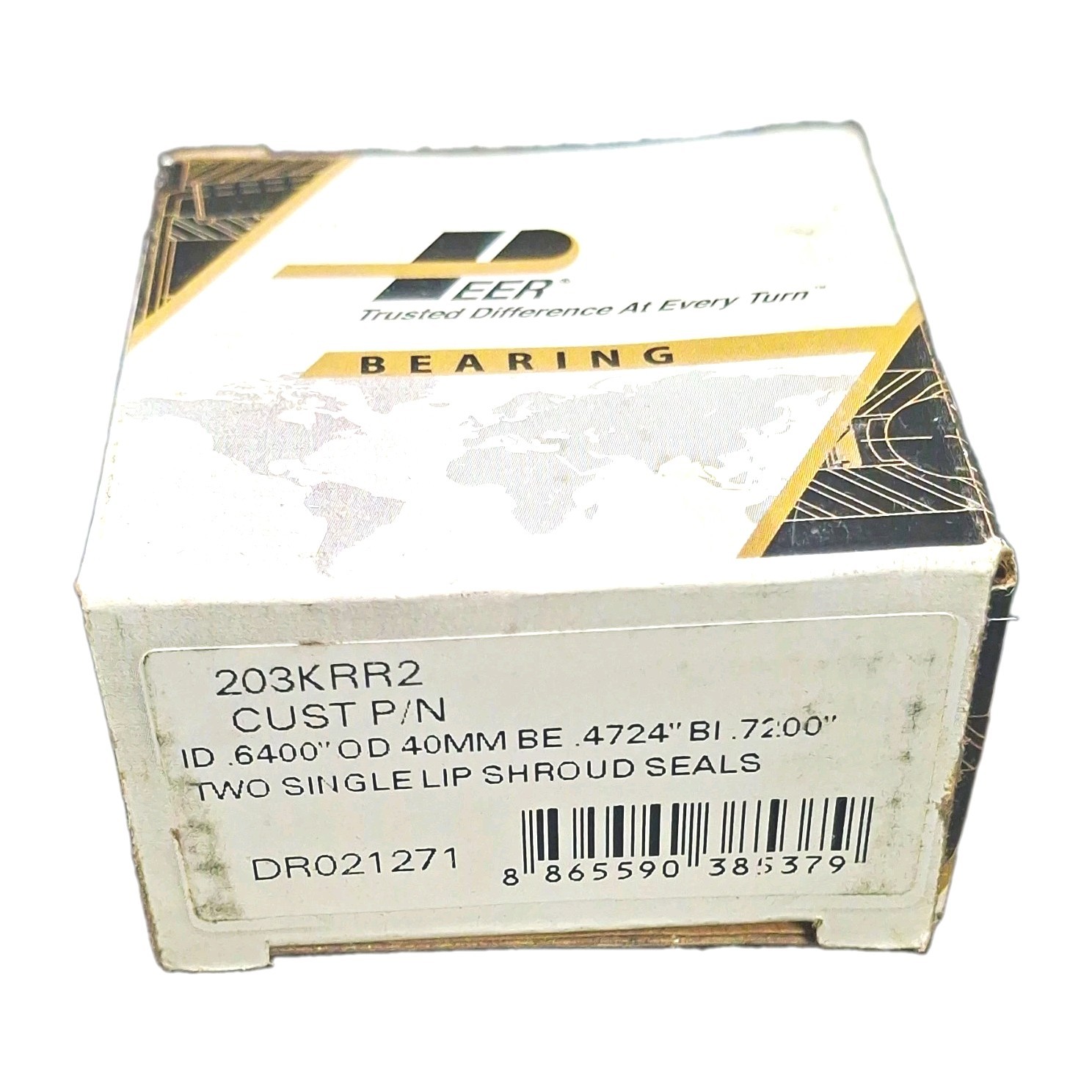 Peer 203KRR2 Special Agricultural Radial Ball Bearing 0.6400″ ID 40mm OD New
