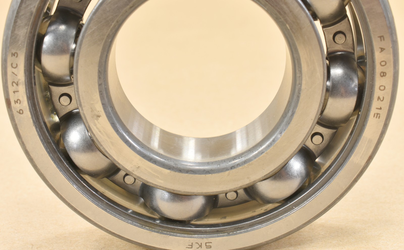 SKF 6312/C3, Single Row Deep Groove Ball Bearing, 60mm ID x 130mm OD x 31 mm W