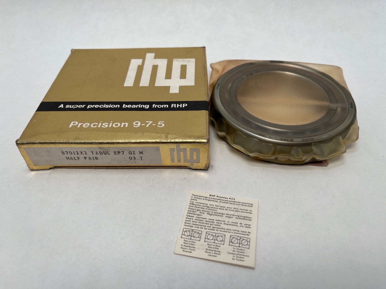 RHP 7012CTSULP4 Bearing 60x95x18 mm 7012C 7012-C-T-SUL-P4 B7012X2TADUEP7 England