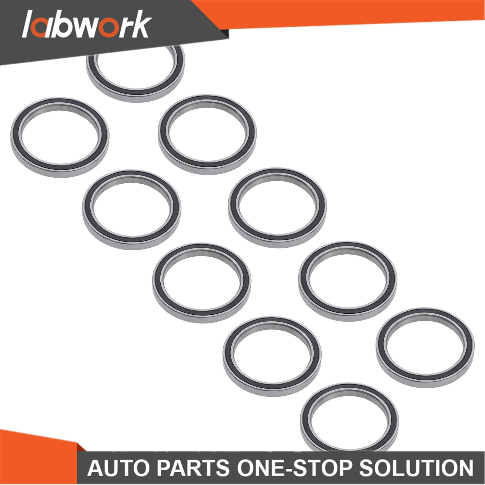 Labwork 10pcs 6810-2RS Ball Bearings 50x65x7mm Double Sealed Pre-Lubricated
