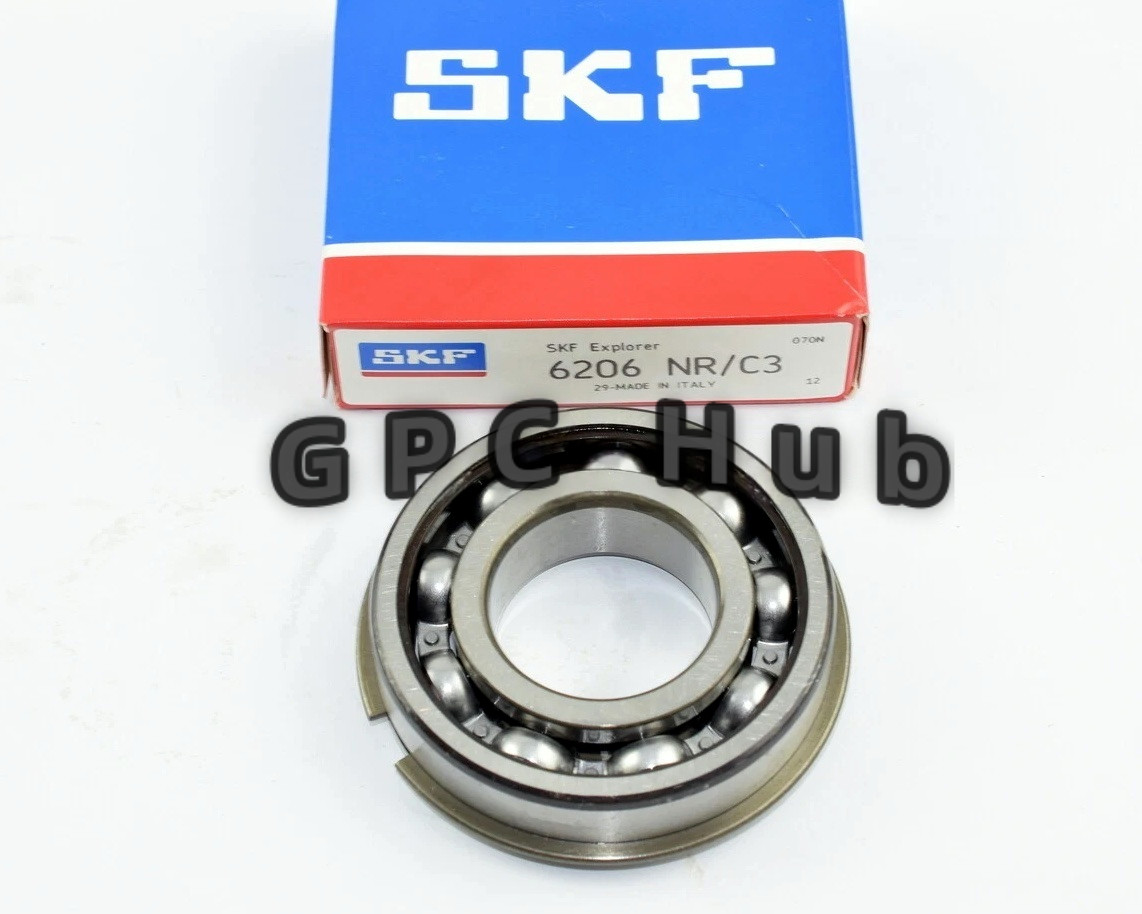 1PCS Brand New SKF 6206-NR C3 Bearing Metal Open With Snap Ring 30x62x16mm