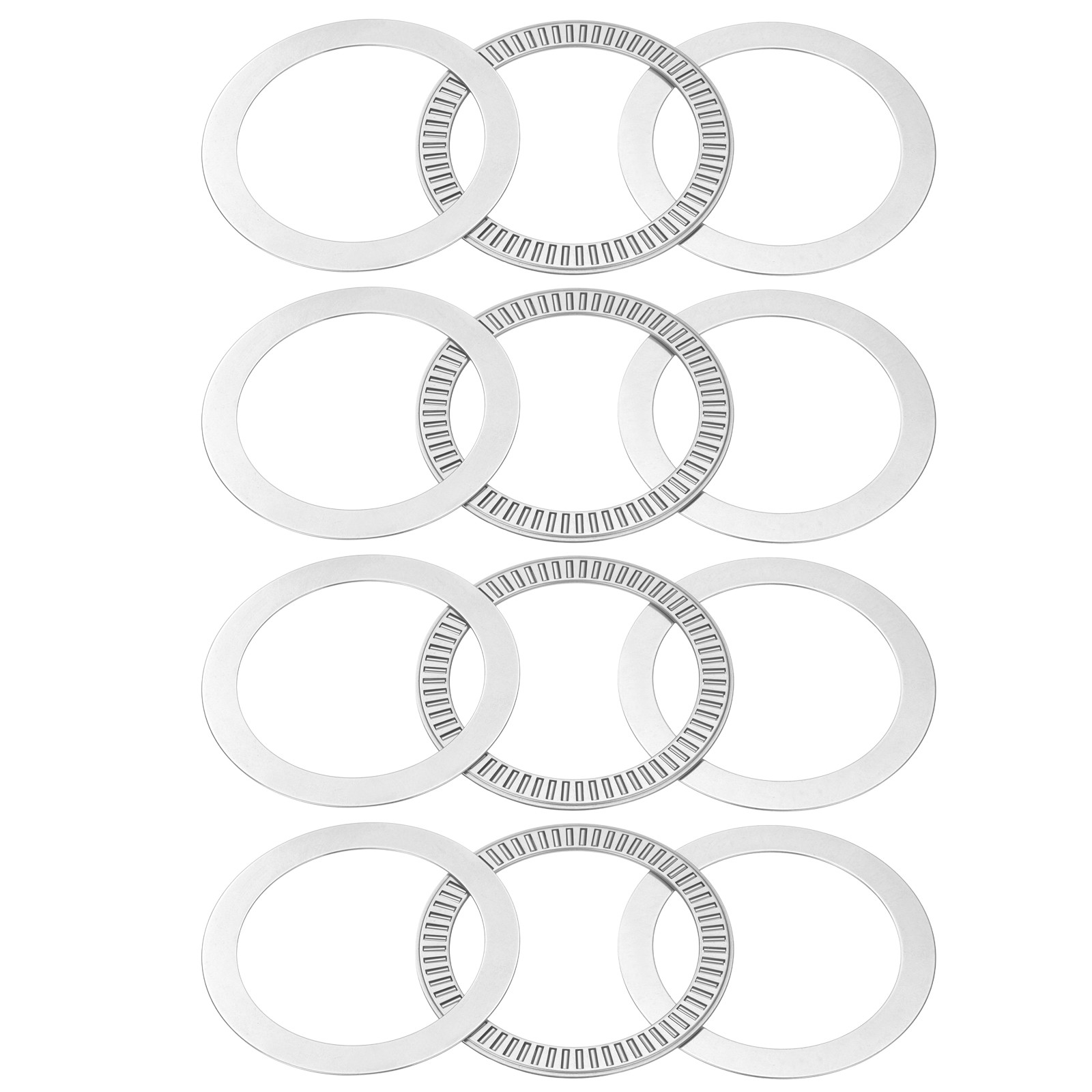 4 Pcs 2-1/4″x3″x1/8″ NTA3648 Needle Roller Thrust Bearings w Washers
