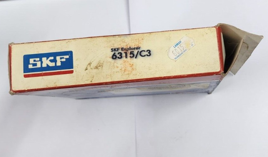 6315 C3 Single Row Deep Groove Rubber Sealed Ball Bearing 75x160x37mm SKF 6315C3