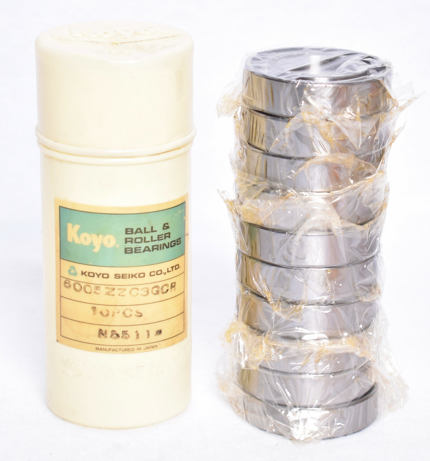 10 Count Koyo 6005ZZ Ball Bearings 6005ZZC3GCR
