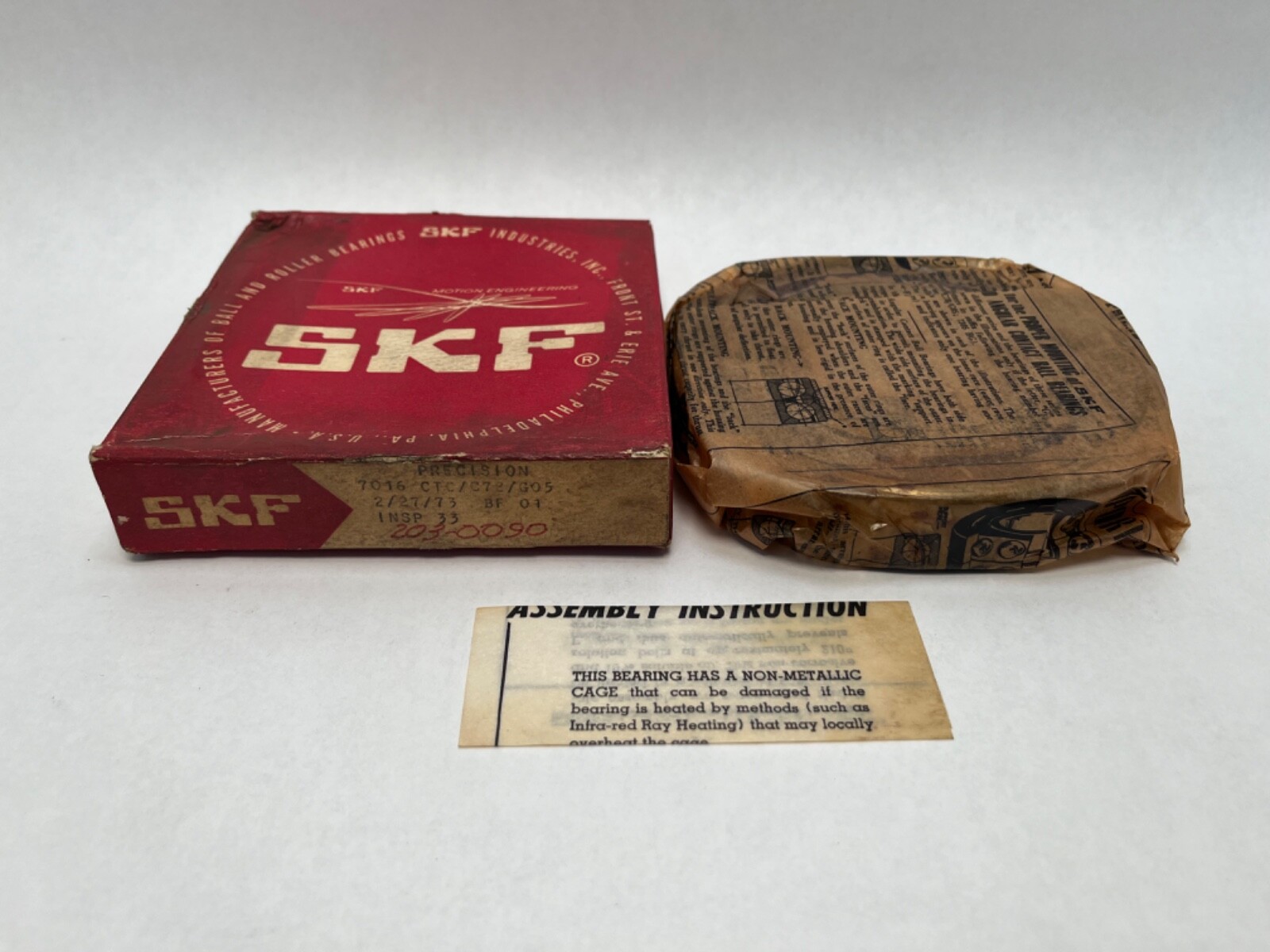 SKF 7016CTCC78 Angular Bearing 80x125x22 mm 7016C 7016-CTC-C78 USA