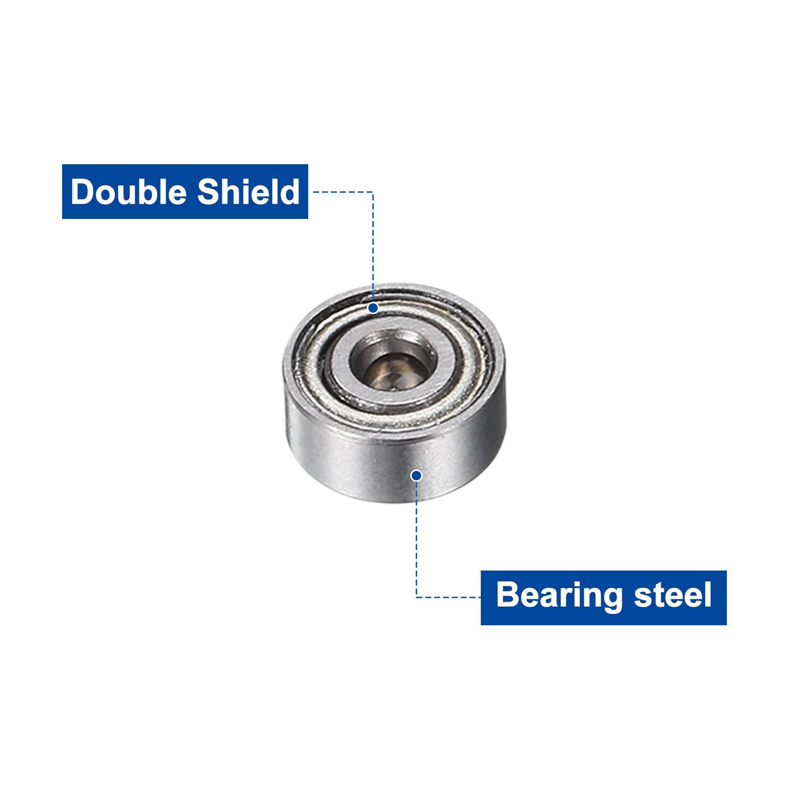 12Pcs MR62ZZ Deep Groove Ball Bearings, 2mm ID 6mm OD 2.5mm Width Bearing