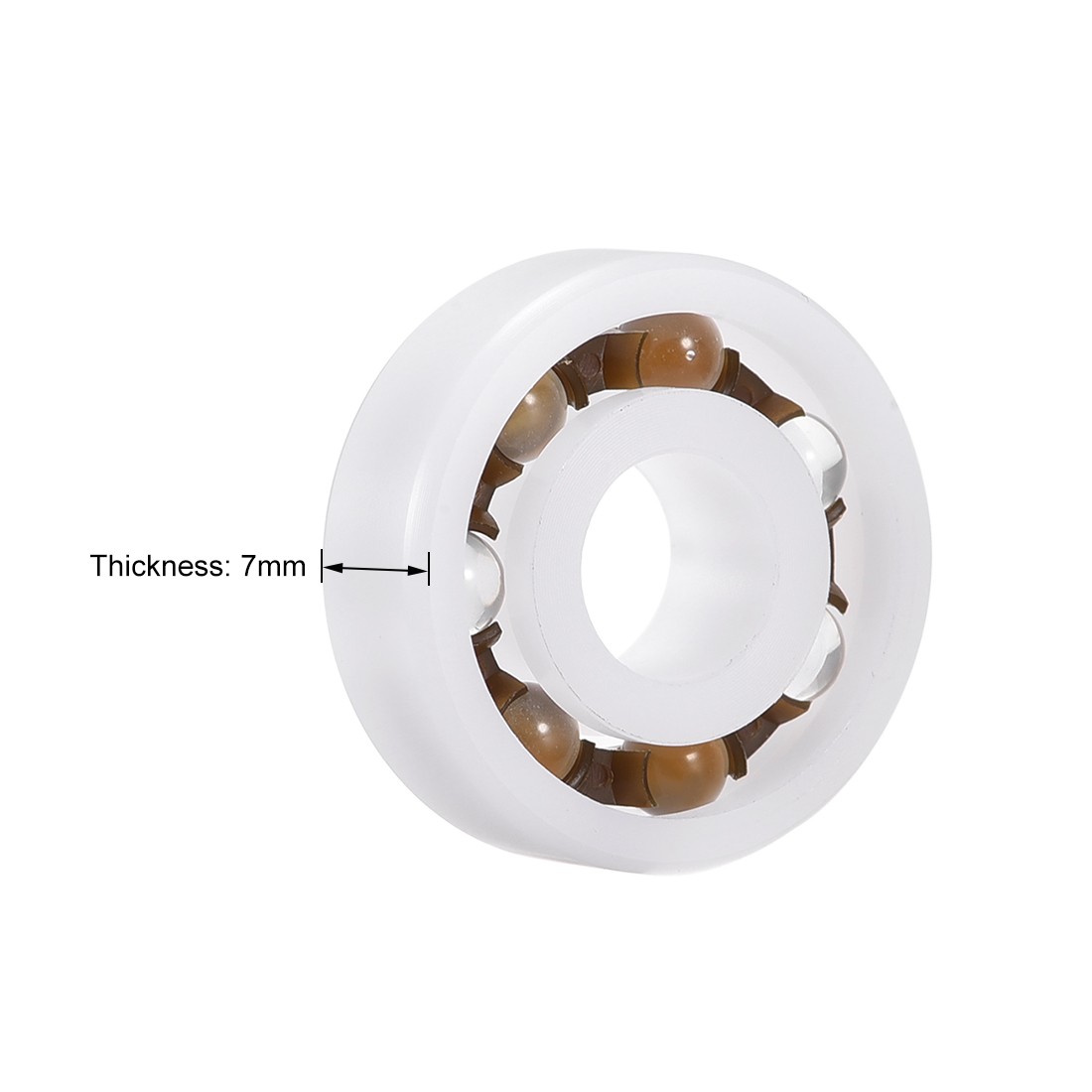 608 Plastic Bearings 8x22x7mm Glass Ball Nylon Cage 2pcs