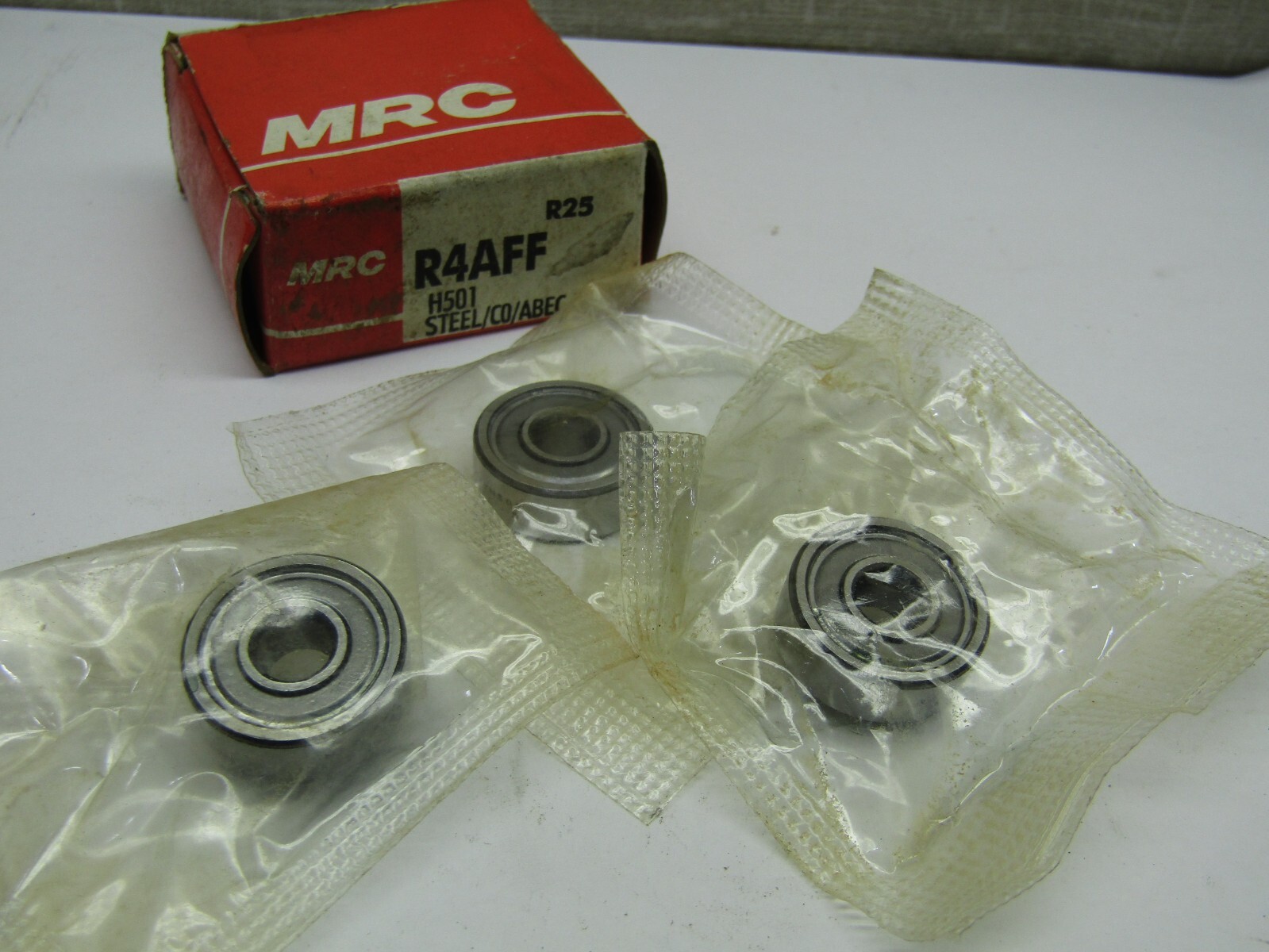 Lot of 3 MRC R4AFF 1/4″ X 3/4″ X .2812″ Metal Shielded Bearing
