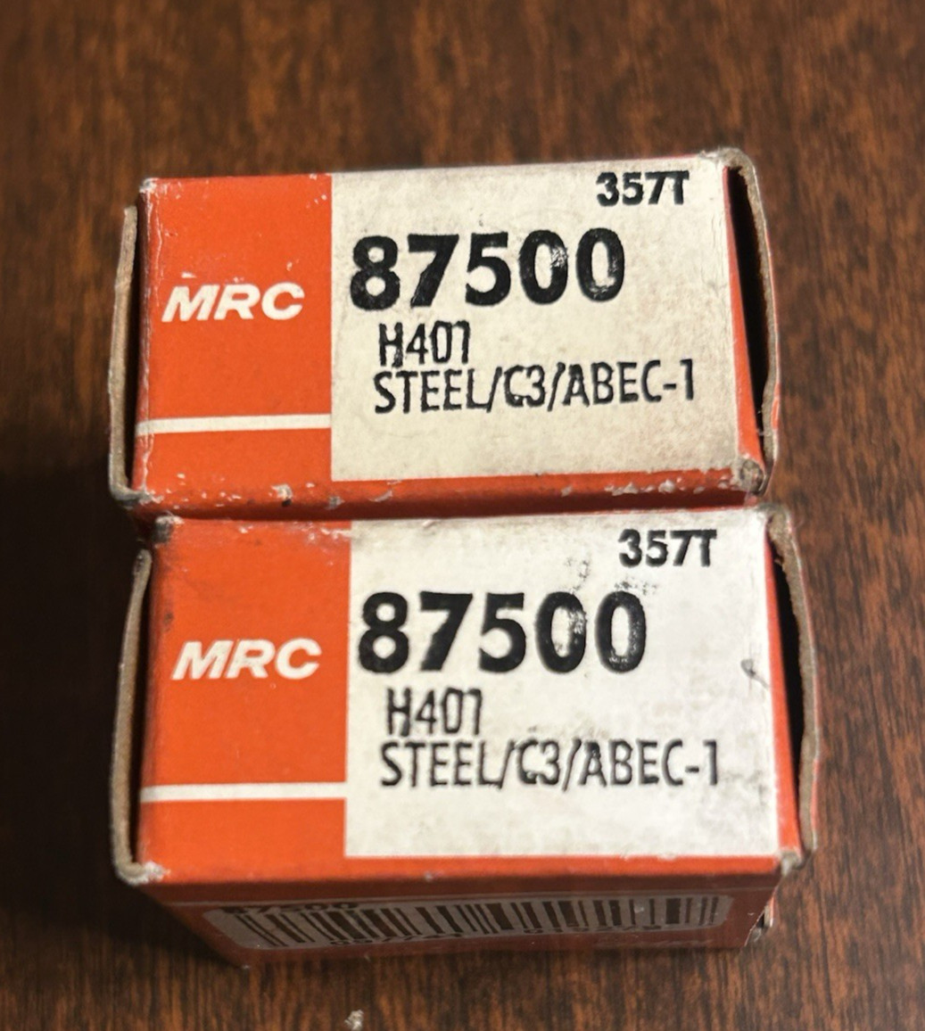 MRC 87500 SINGLE ROW BALL BEARING H401 (LOT OF 2) NEW