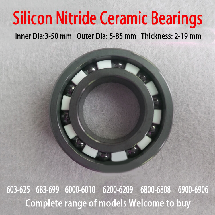 603-6906 Silicon Nitride Full Ceramic Ball Bearings Si3N4 Insulation ID 3mm-50mm