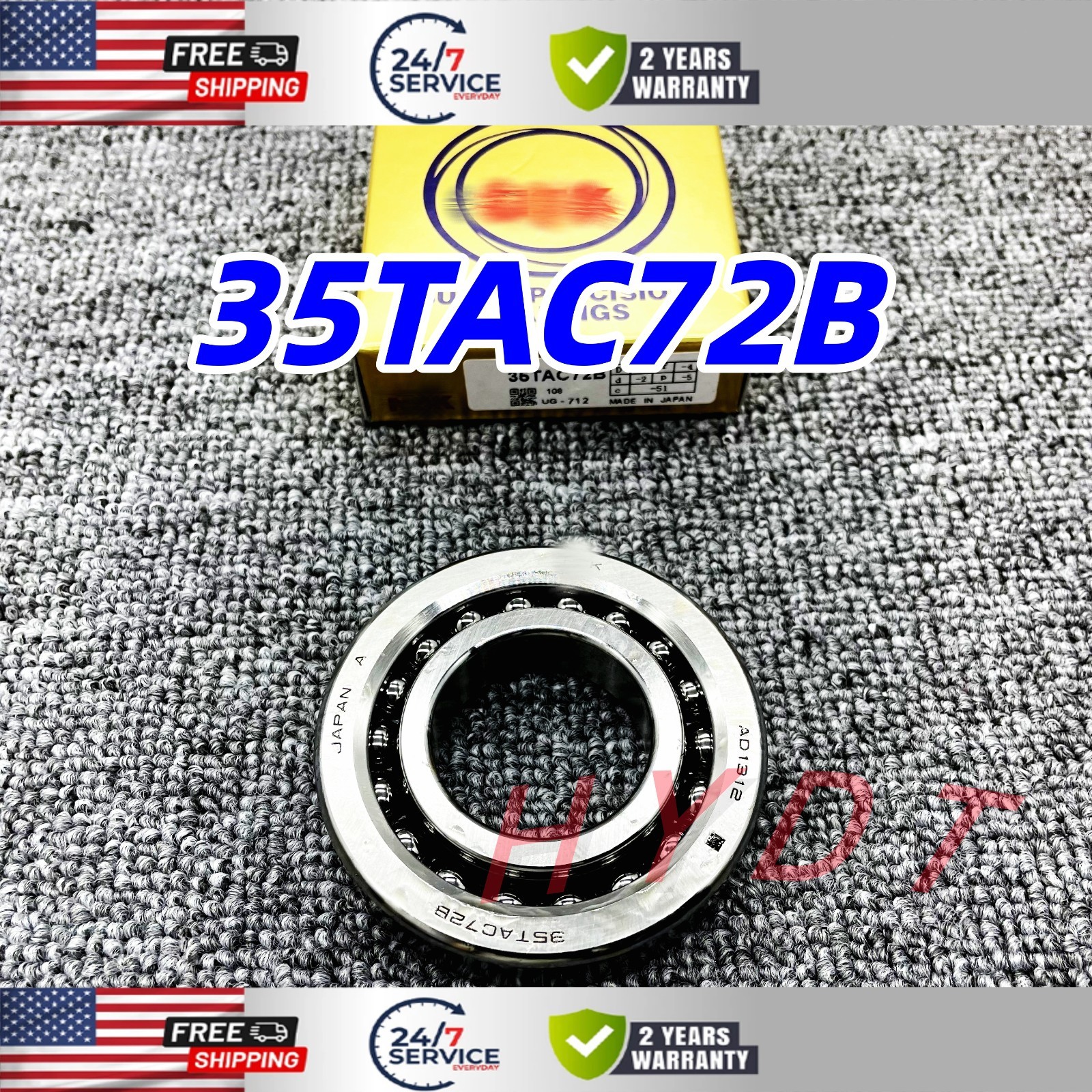 35TAC72BSUC10PN7B (35TAC72B) NSK super precision bearing 35mm ID x 72mm OD NEW