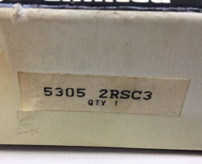 BL Bearings 5305 2RSC3 Angular Contact Bearing 25mm ID X 62mm OD X 25.4mm W